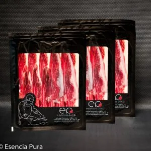 Tres bandejas de jamón ibérico puro de la dehesa de huelva