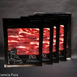 Cinco sobres de 200 gramos de paleta ibérica de bellota